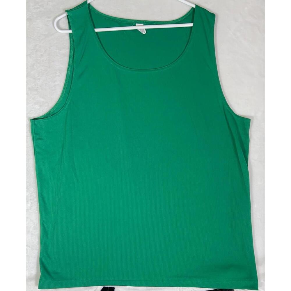 Men’s Alo Tank Top, Size 2X Green Yoga Active Workout Gym Athleisure Fitness